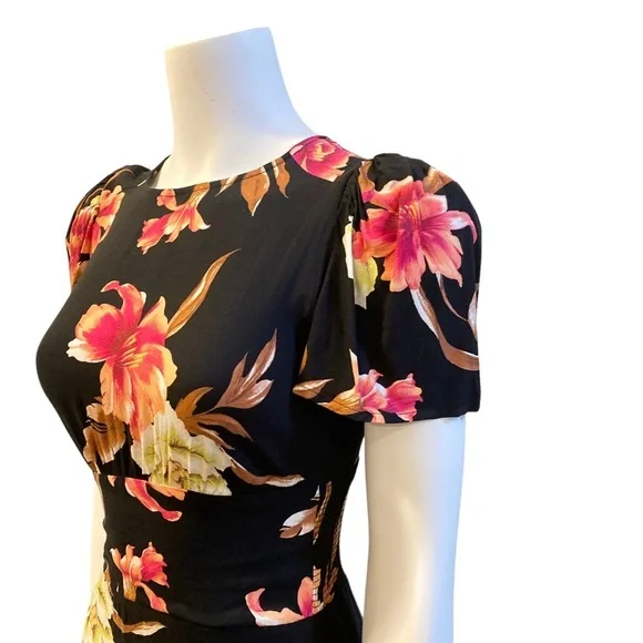 NWT AFRM Jaimie Open Back Floral Print Midi Dress, size X-Small - Picture 7 of 14